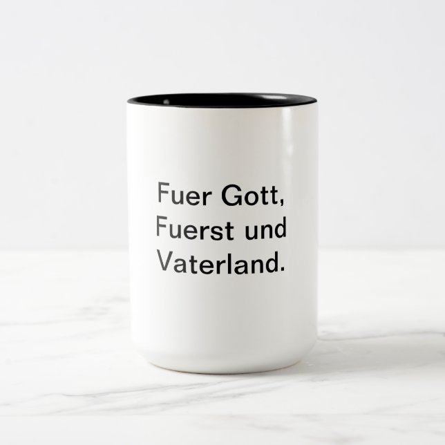 Nationale Souveränität muss für Liechtenstein Zweifarbige Tasse (Mittel)