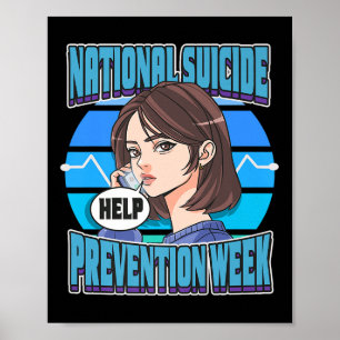 Nationale Suizidpräventionswoche Unterstützen Sie Poster