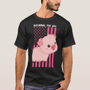 Nationale Tagesflagge für Babys Rosa Farbe T-Shirt