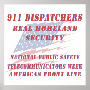 Nationale Telecommunicators Woche Amerika vorderes Poster