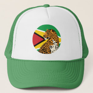 Nationale Tierflagge Guyana Jaguar Guyana Truckerkappe