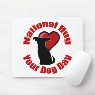 Nationale Umarmung der Maus am Tag Ihres Hundes Mousepad