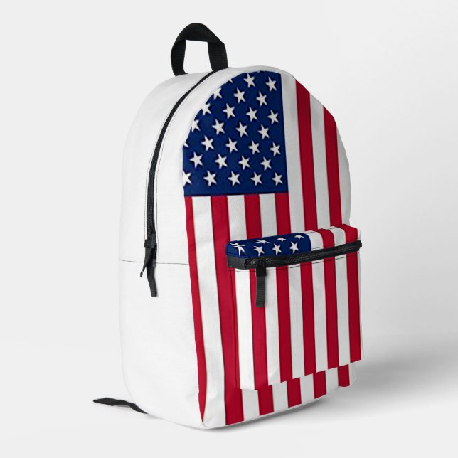 Nationale USA Bedruckter Rucksack (Rückseitige Ecke links)