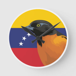 Nationale venezolanische troupielle venezolanische runde wanduhr