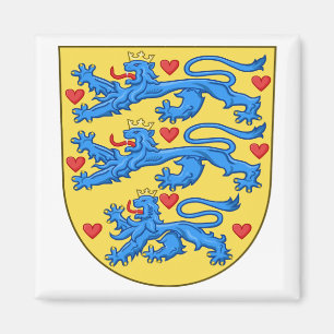 Nationale Wappen Dänemarks (keine Krone) Magnet