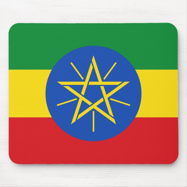 Nationale Weltflagge Äthiopiens Mousepad (Vorne)