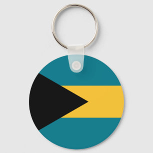 Nationale Weltflagge Bahamas Schlüsselanhänger