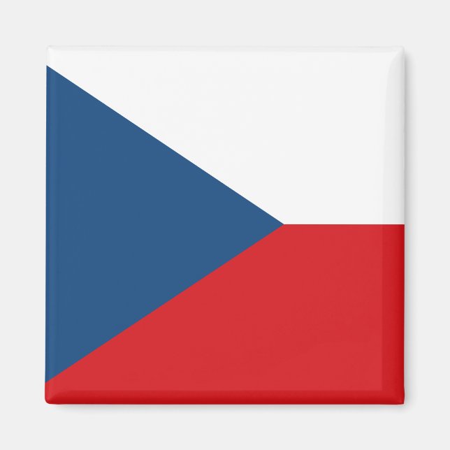 Nationale Weltflagge der Tschechischen Republik Magnet (Vorne)