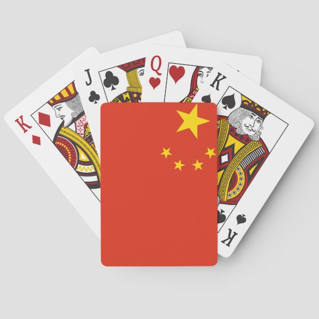 Nationale Weltflagge der Volksrepublik China Spielkarten (Rückseite)