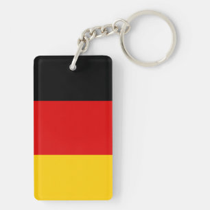 Nationale Weltflagge Deutschlands Schlüsselanhänger