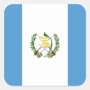 Nationale Weltflagge Guatemalas Quadratischer Aufkleber