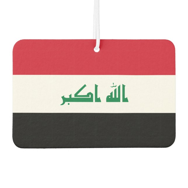 Nationale Weltflagge im Irak Autolufterfrischer (Vorderseite)