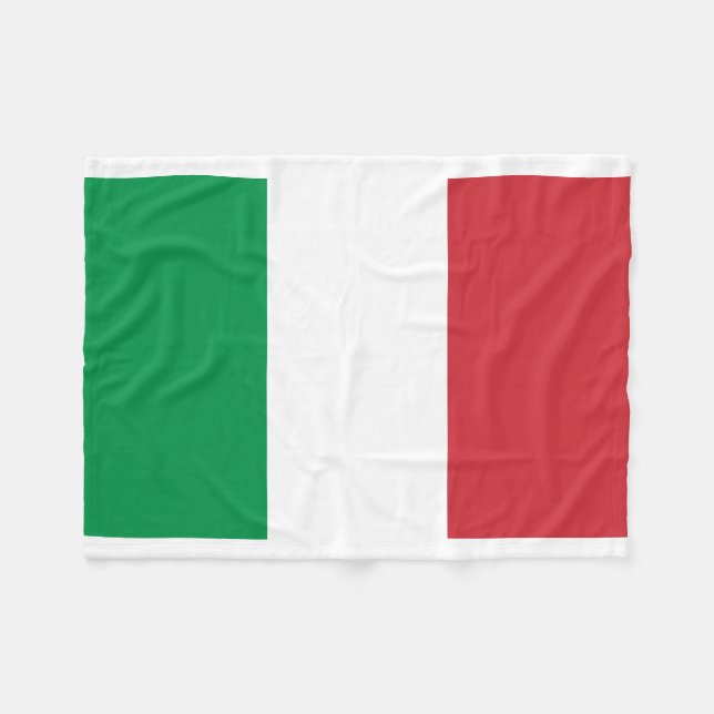 Nationale Weltflagge Italiens Fleecedecke (Vorderseite (Horizontal))