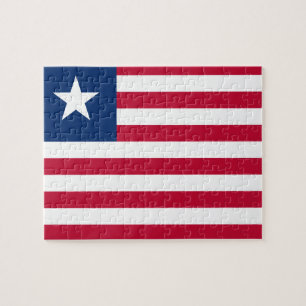 Nationale Weltflagge Liberias Puzzle