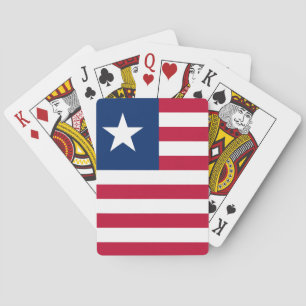 Nationale Weltflagge Liberias Spielkarten