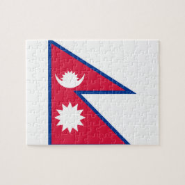 Nationale Weltflagge Nepals Puzzle