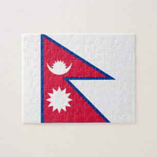 Nationale Weltflagge Nepals Puzzle