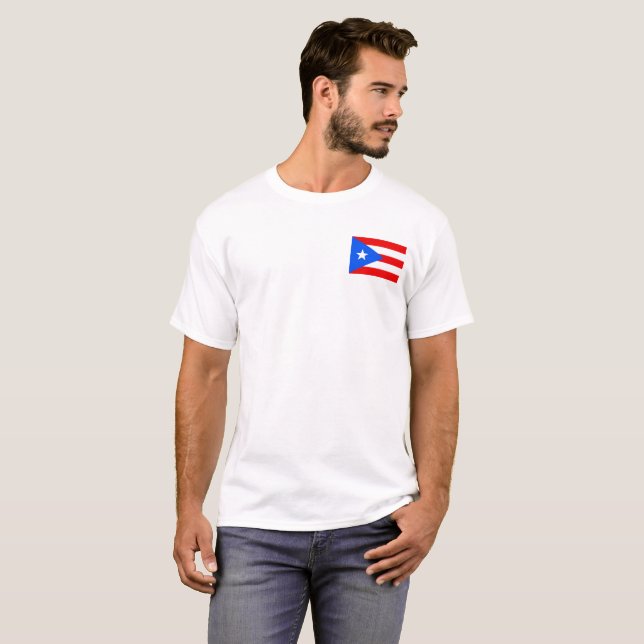 Nationale Weltflagge Puertos Rico T-Shirt (Vorne ganz)