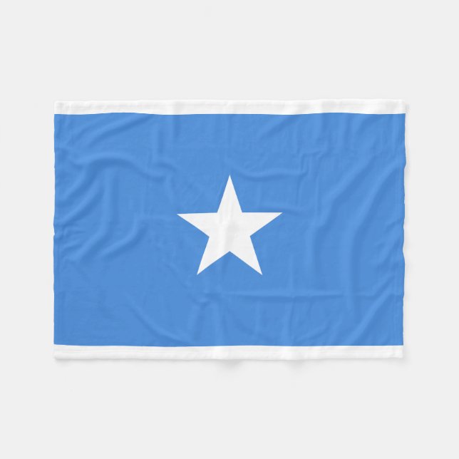 Nationale Weltflagge Somalias Fleecedecke (Vorderseite (Horizontal))