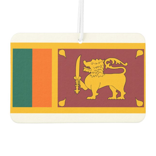 Nationale Weltflagge Sri Lankas Autolufterfrischer (Rückseite)