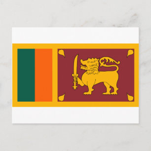 Nationale Weltflagge Sri Lankas Postkarte