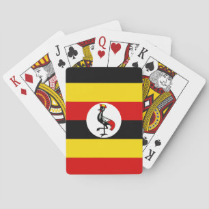 Nationale Weltflagge Ugandas Spielkarten