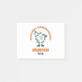 Nationale Woche zur Sensibilisierung für Handwasch Post-it Klebezettel