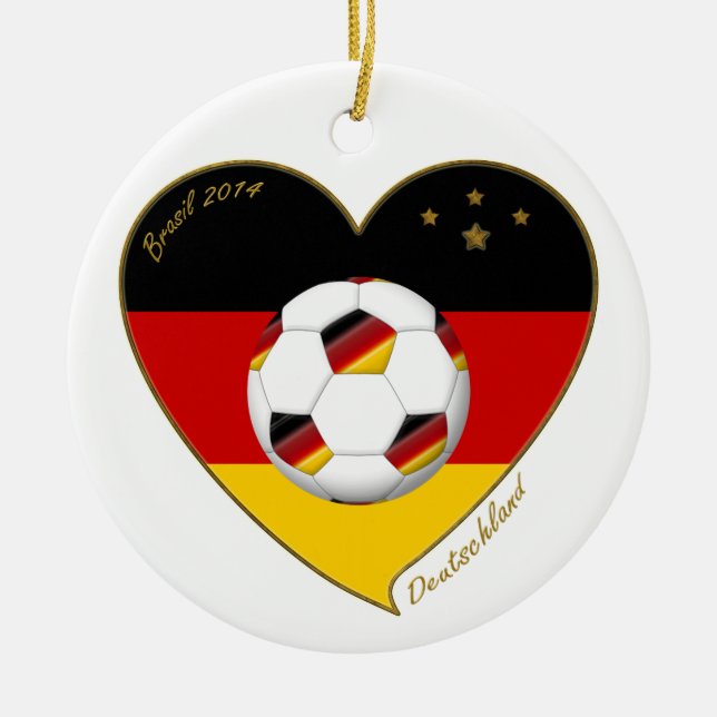 Nationalelf von DEUTSCHLAND FUSSBALL, 2014 Flagge Keramikornament (Vorne)