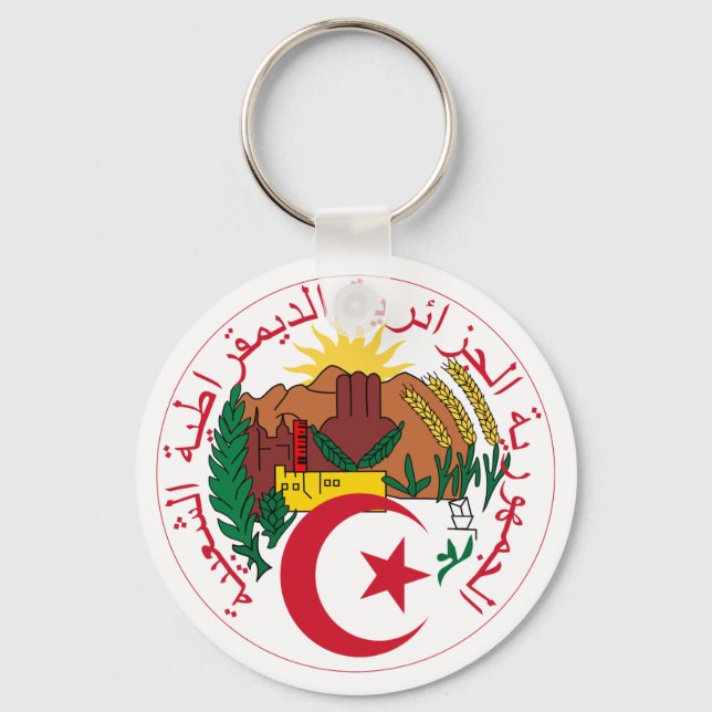 NationalEmblem Algeriens Schlüsselanhänger (Vorderseite)