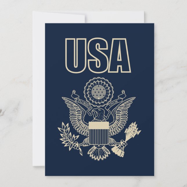 Nationalemblem der USA Einladung (Vorderseite)