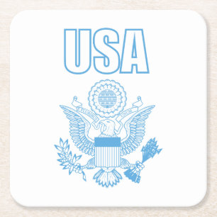 Nationalemblem der USA Rechteckiger Pappuntersetzer