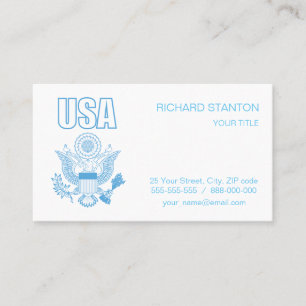 Nationalemblem der USA Visitenkarte