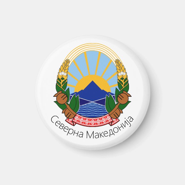 NationalEmblem Nordmakedonien Magnet (Vorne)