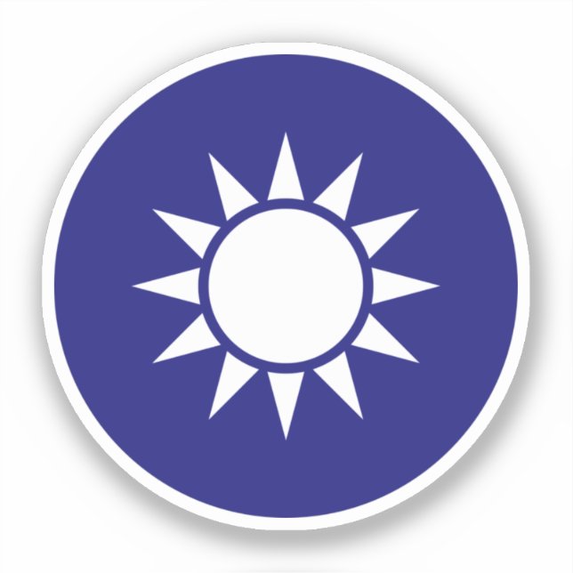 Nationalemblem Taiwans Aufkleber (Vorderseite)
