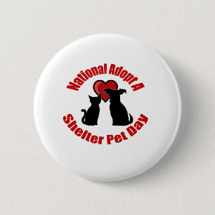 Nationaler Adoptier am Tag der Unterbringung Button