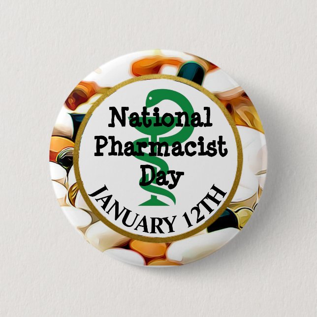 Nationaler Apothekentag 12. Januar Button (Vorderseite)