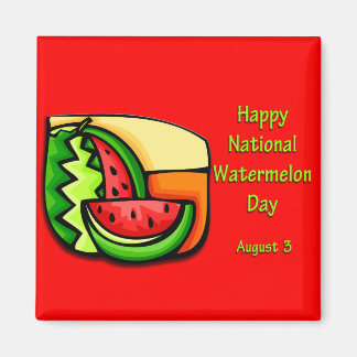 Nationaler August für Wassermelonen 3 Magnet