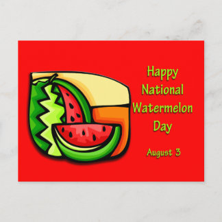 Nationaler August für Wassermelonen 3 Postkarte
