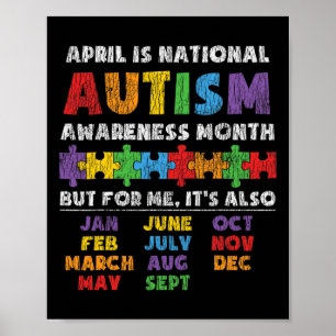Nationaler Autismus Awerness Monat Autistische Kin Poster