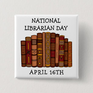 Nationaler Bibliothekstag - 16. April - Schaltfläc Button