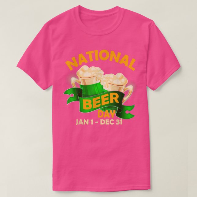 Nationaler Bier Day Funny Beer Drink  T-Shirt (Design vorne)