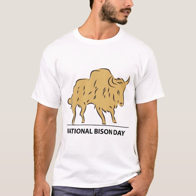 Nationaler Bison-Tag T-Shirt (Vorderseite)