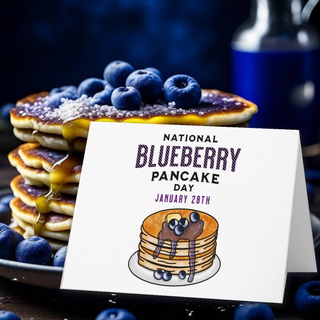 Nationaler Blueberry Pancake Day 28. Januar Karte (Von Creator hochgeladen)