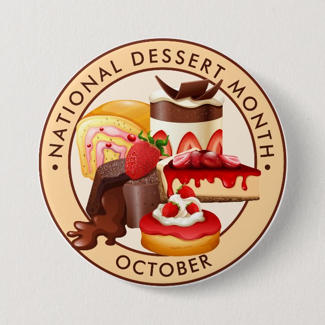 Nationaler Dessertmonat Button (Vorderseite)