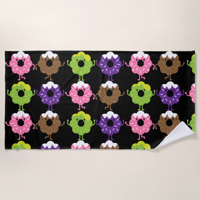 Nationaler Donut-Tag Strandtuch (Vorderseite)