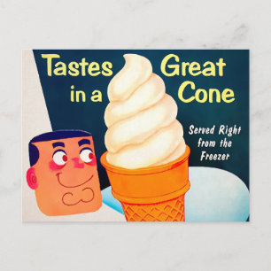 Nationaler Eiscremetag im Vintage-Stil Postkarte