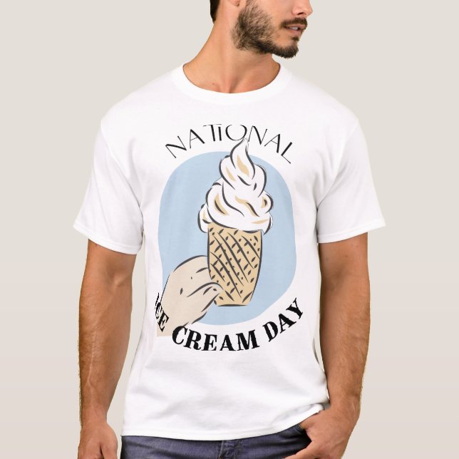 Nationaler Eiscremetag-Schild T-Shirt (Vorderseite)