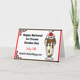 Nationaler Eiskremstag, 8. Juli Karte