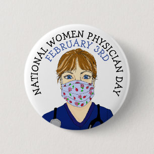 Nationaler Frauenärztetag 3. Februar Schaltfläche Button