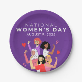 Nationaler Frauentag Pappteller